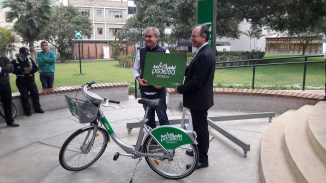bicicleta pública lima miraflores y San isidro bicing lima, peru moventis